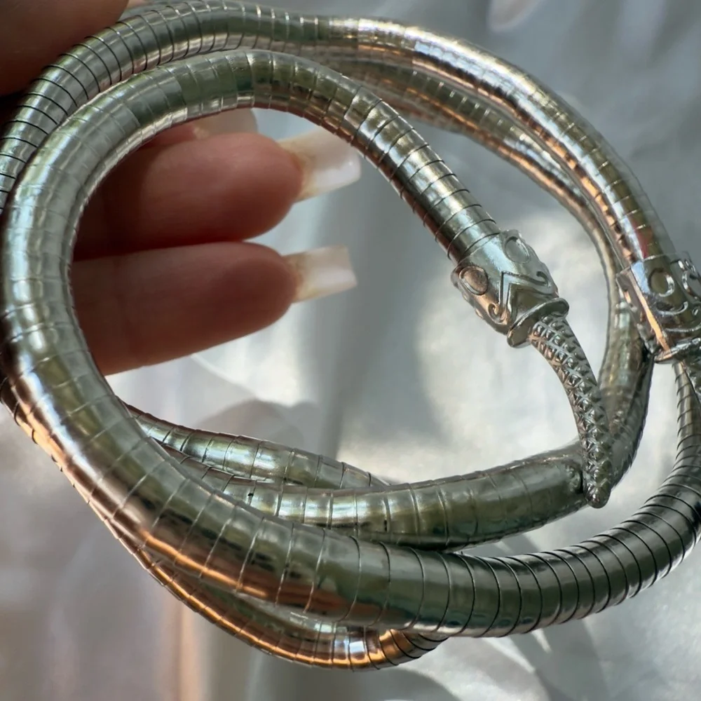 Silver Serpenti Snake Necklace-Bracelet Multifunctional - Picture 14 of 17